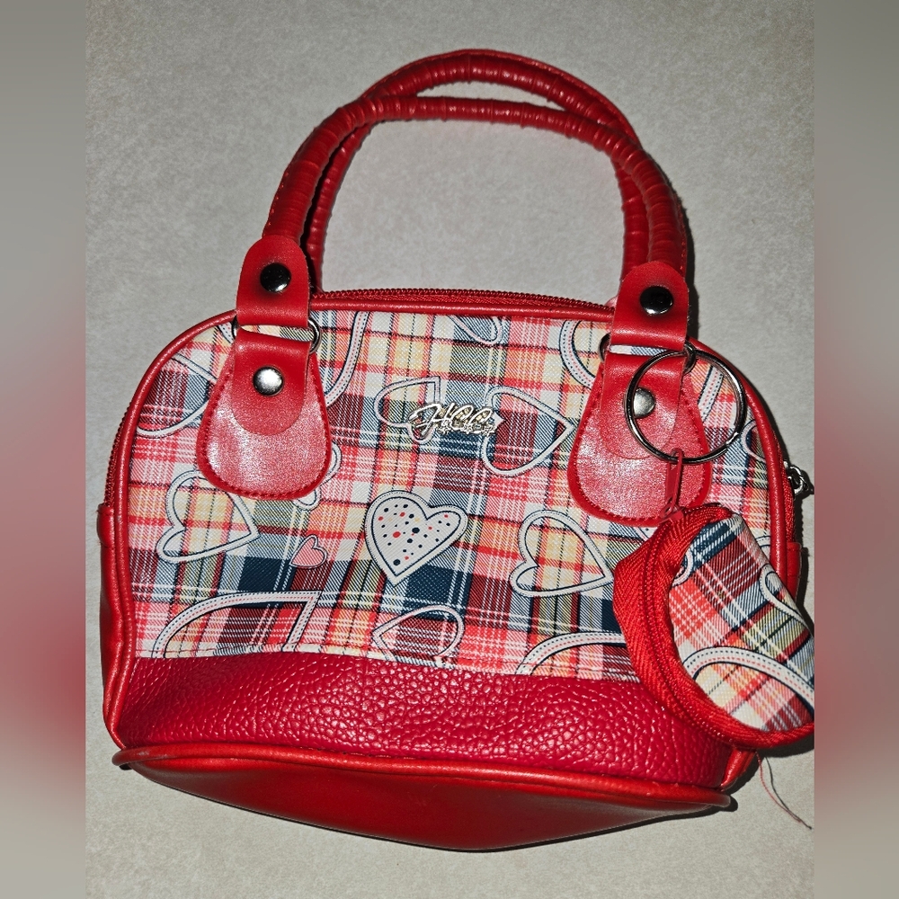 Vintage Red Plaid Mini Micro Purse